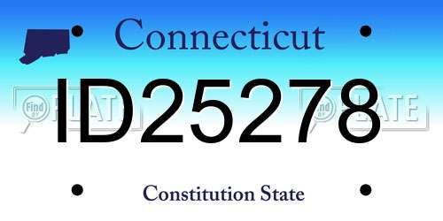 ID25278 Connecticut License Plate