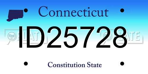 ID25728 Connecticut License Plate