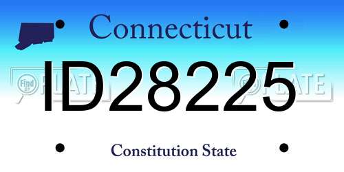 ID28225 Connecticut License Plate