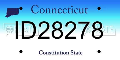 ID28278 Connecticut License Plate