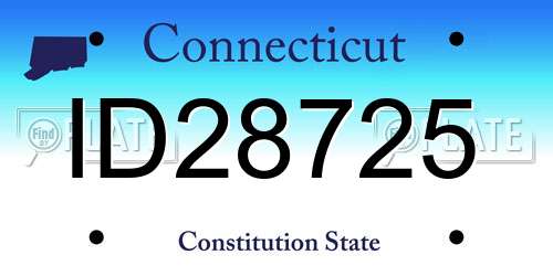 ID28725 Connecticut License Plate