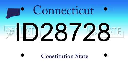 ID28728 Connecticut License Plate