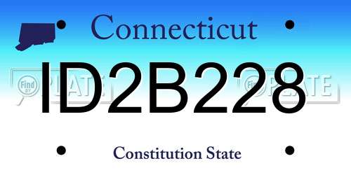 ID2B228 Connecticut License Plate