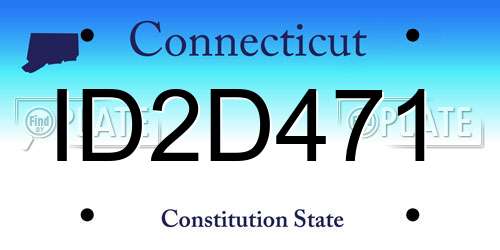 ID2D471 Connecticut License Plate