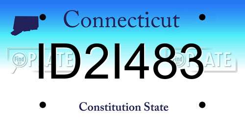 ID2I483 Connecticut License Plate