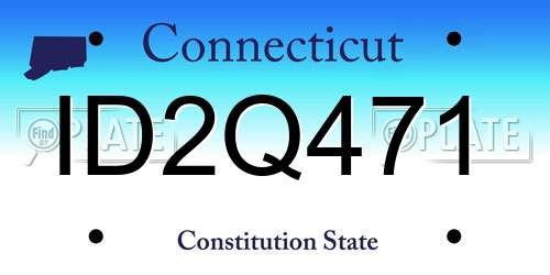 ID2Q471 Connecticut License Plate