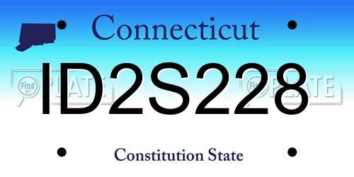 ID2S228 Connecticut License Plate