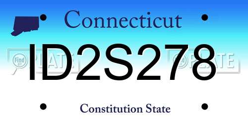 ID2S278 Connecticut License Plate