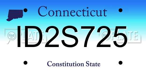 ID2S725 Connecticut License Plate