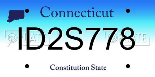 ID2S778 Connecticut License Plate
