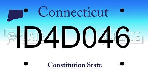 ID4D046 Connecticut License Plate
