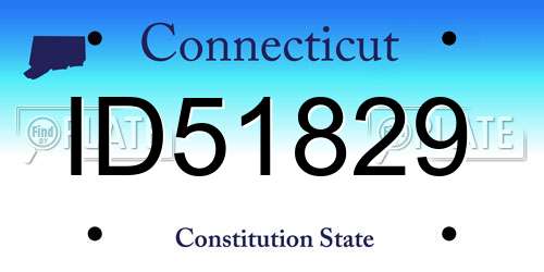 ID51829 Connecticut License Plate