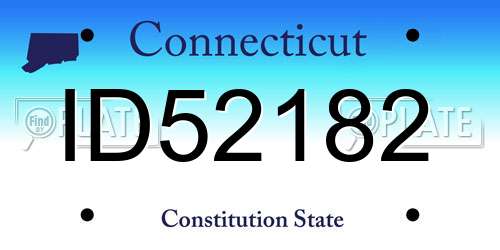 ID52182 Connecticut License Plate