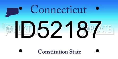 ID52187 Connecticut License Plate
