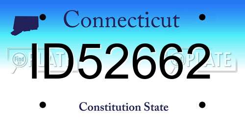 ID52662 Connecticut License Plate