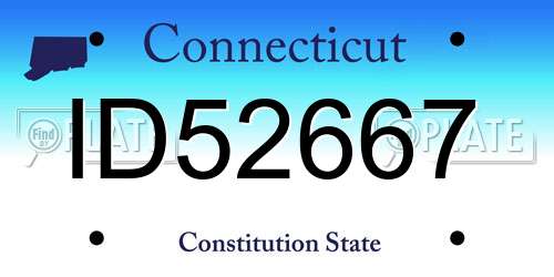 ID52667 Connecticut License Plate