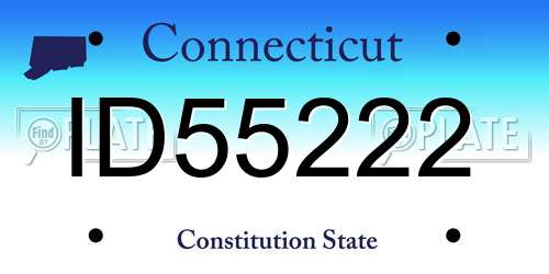 ID55222 Connecticut License Plate
