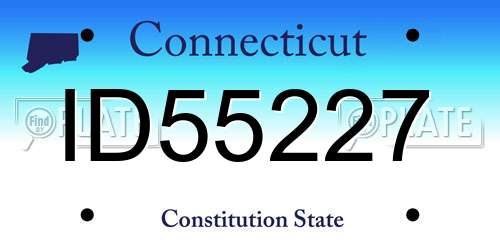 ID55227 Connecticut License Plate