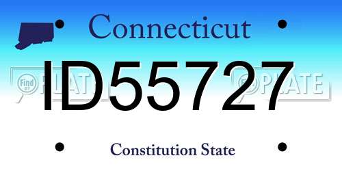 ID55727 Connecticut License Plate