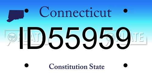 ID55959 Connecticut License Plate