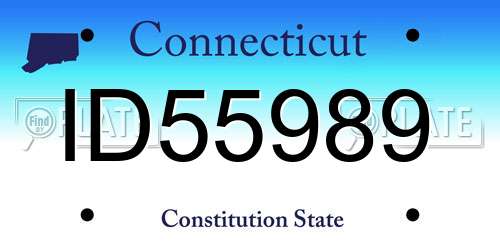 ID55989 Connecticut License Plate