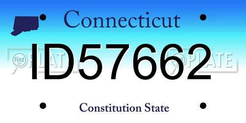 ID57662 Connecticut License Plate