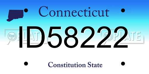 ID58222 Connecticut License Plate