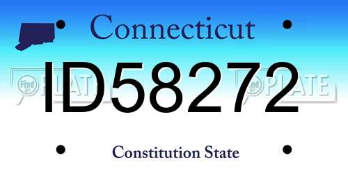 ID58272 Connecticut License Plate