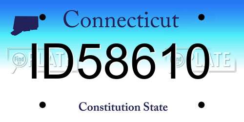 ID58610 Connecticut License Plate