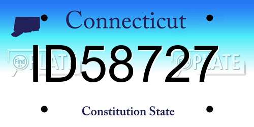 ID58727 Connecticut License Plate