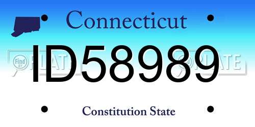 ID58989 Connecticut License Plate