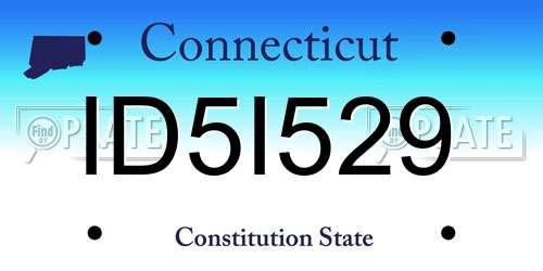 ID5I529 Connecticut License Plate