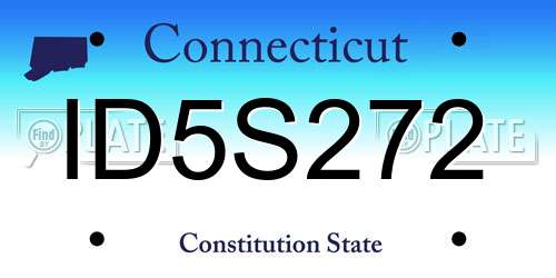 ID5S272 Connecticut License Plate