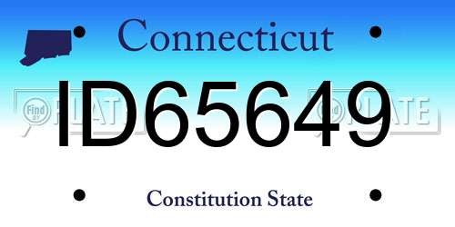ID65649 Connecticut License Plate