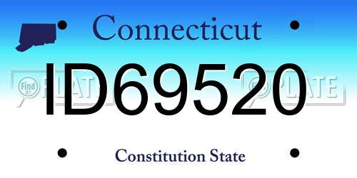 ID69520 Connecticut License Plate