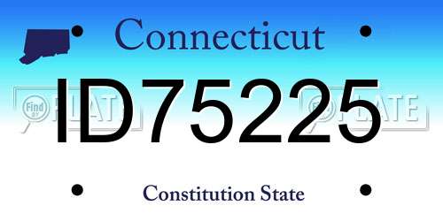 ID75225 Connecticut License Plate