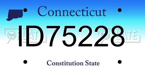 ID75228 Connecticut License Plate