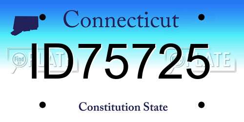 ID75725 Connecticut License Plate