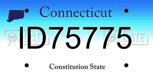 ID75775 Connecticut License Plate