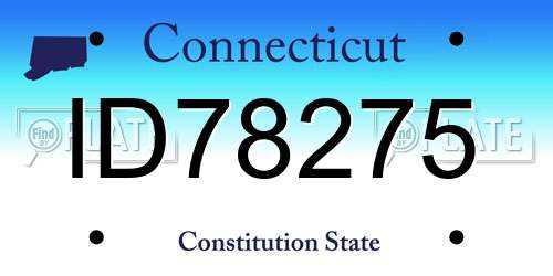 ID78275 Connecticut License Plate