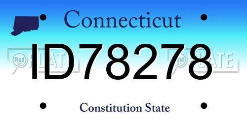 ID78278 Connecticut License Plate