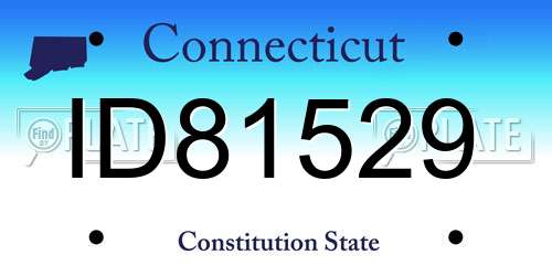 ID81529 Connecticut License Plate