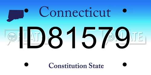 ID81579 Connecticut License Plate