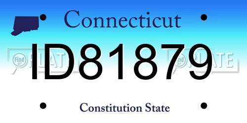 ID81879 Connecticut License Plate