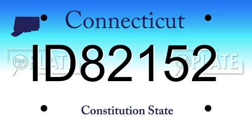 ID82152 Connecticut License Plate