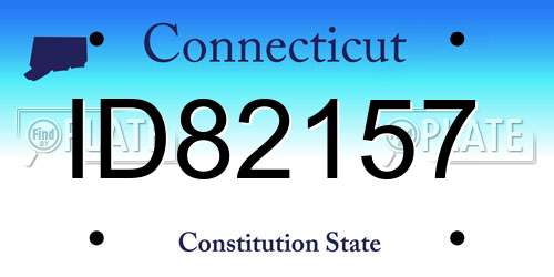 ID82157 Connecticut License Plate