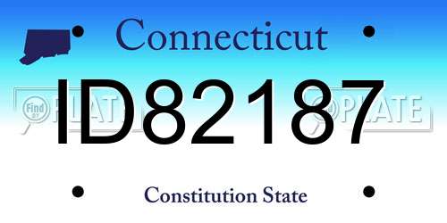 ID82187 Connecticut License Plate