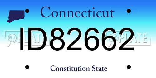 ID82662 Connecticut License Plate