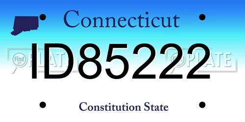 ID85222 Connecticut License Plate