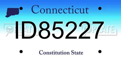ID85227 Connecticut License Plate